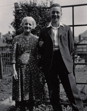 John with his mother Ethel at 62 Woodlands Avenue, Eastcote in 1942 before his call up